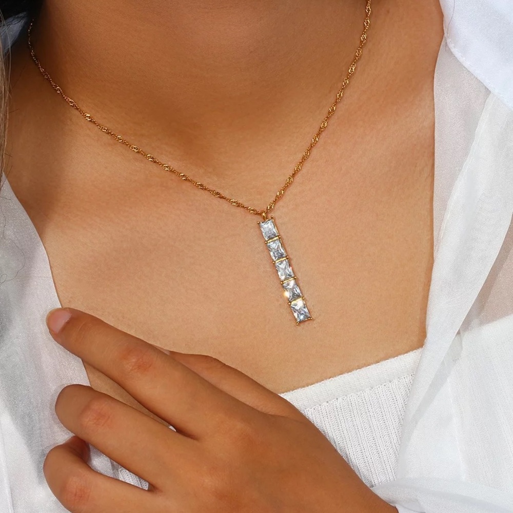 New Luxury 18K Gold Bar Necklace, nice Necklace, cute Necklace